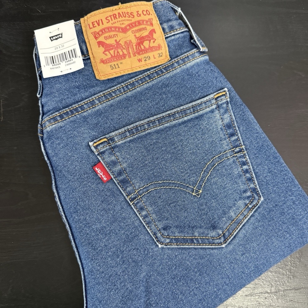 Levis 511 Slim Fit 29x32 Stretch Jeans Blue Wilder Adapt 045115425 New Tags